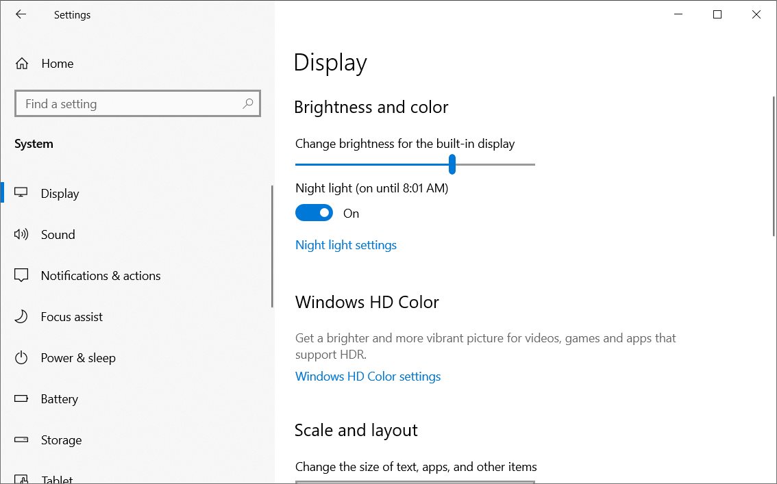 How to adjust the brightness level in Windows 10